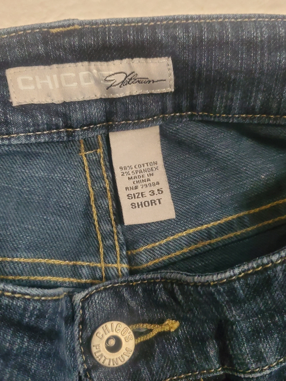 Chico's Dark Blue Flare Jeans - Picture 2 of 4